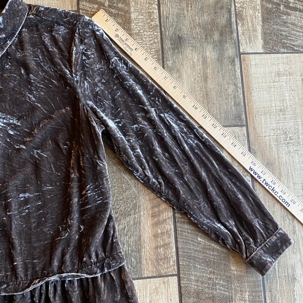 J. Jill Velvet Silk Button-Down Shirt - Picture 8 of 11